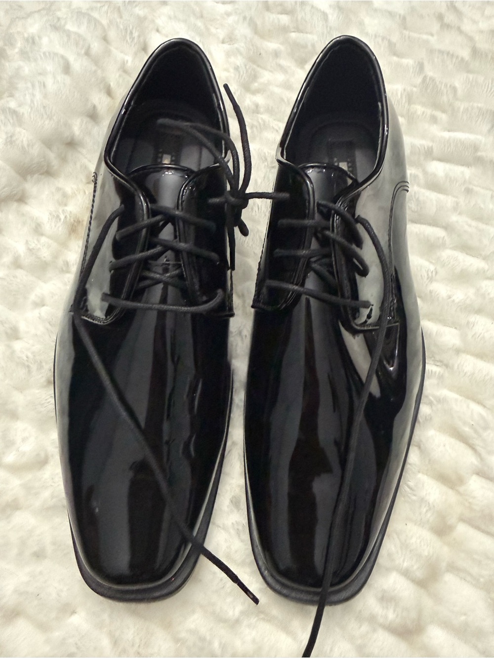 Joseph Abboud Soiree Patent Leather Lace Up Mens Black Shoes
